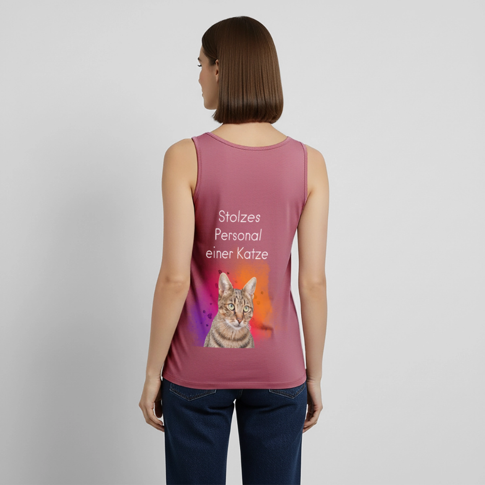 Pedro´s Tank Top Premium Stolzes Personal einer Katze CAT MOM Black Edition - Mauve