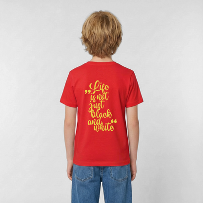 LiNBW. Crew T-Shirt Yellow Edition Life is not just black and white - Rot
