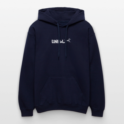 LiNBW. Crew Hoodie White Edition Life is not just black and white - Navy