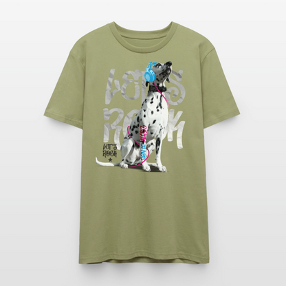 Boa's Unisex T-Shirt Premium Let's Rock - Nebelgrün