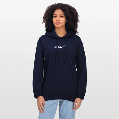 LiNBW. Crew Hoodie White Edition Life is not just black and white - Navy