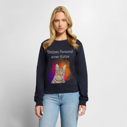 Pedro's Pullover Stolzes Personal einer Katze White Edition - Navy