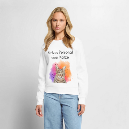 Pedro's Pullover Stolzes Personal einer Katze Black Edition - Weiß