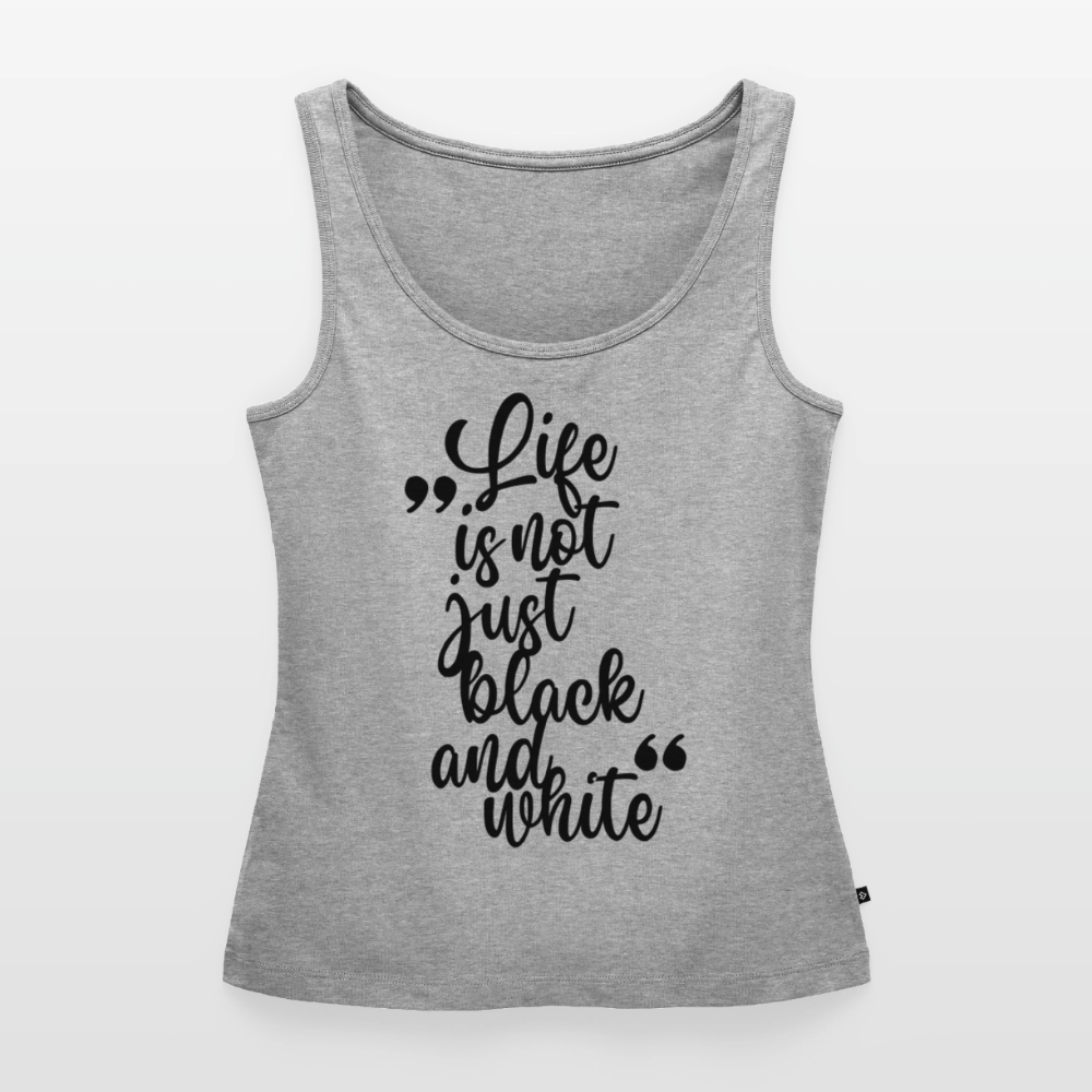 Life is not just black and white Tank Top Premium LiNBW. Black Edition - Grau meliert
