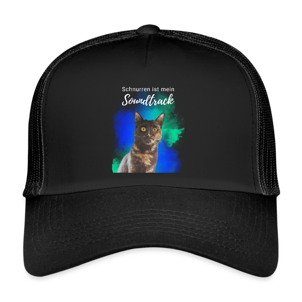 Nala´s Trucker Cap Schnurren ist mein Soundtrack White Edition - Schwarz/Schwarz