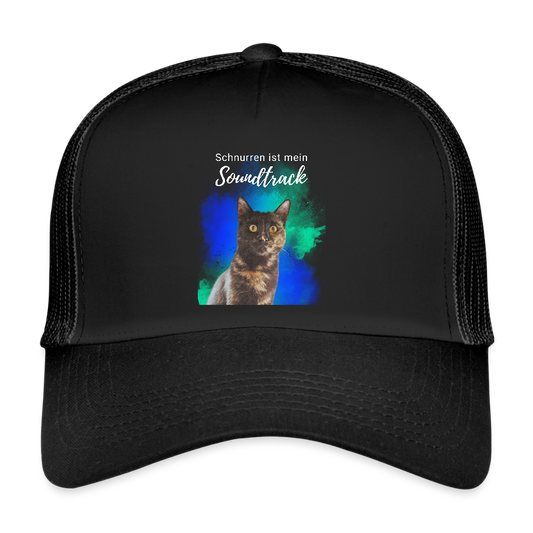 Nala´s Trucker Cap Schnurren ist mein Soundtrack White Edition - Schwarz/Schwarz