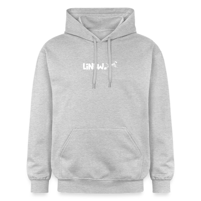 LiNBW. Crew Hoodie White Edition Life is not just black and white - Hellgrau meliert