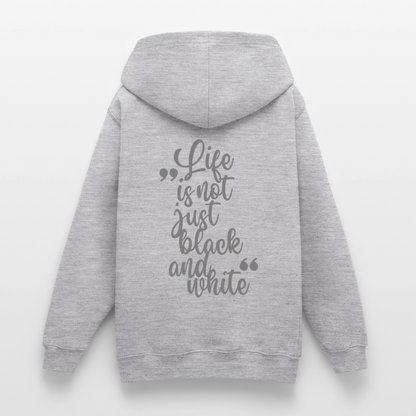 LiNBW. Crew Hoodie Life is not just black and white Edition Grey - LiNBW.