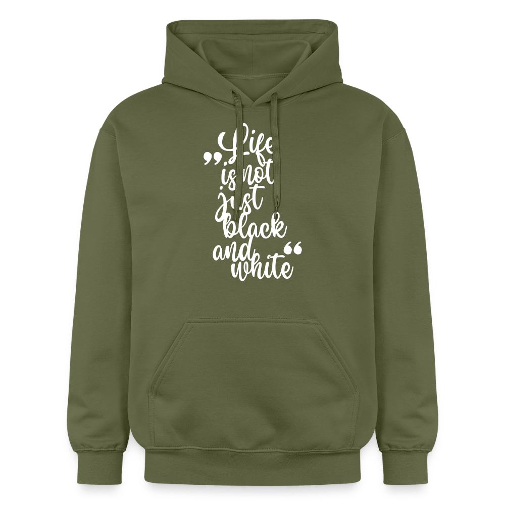 Life is not just black and white Hoodie White Edition - Militärgrün