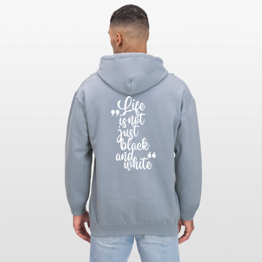LiNBW. Crew Hoodie White Edition Life is not just black and white - Blau