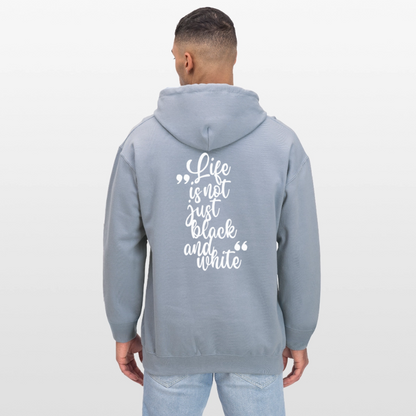 LiNBW. Crew Hoodie White Edition Life is not just black and white - Blau