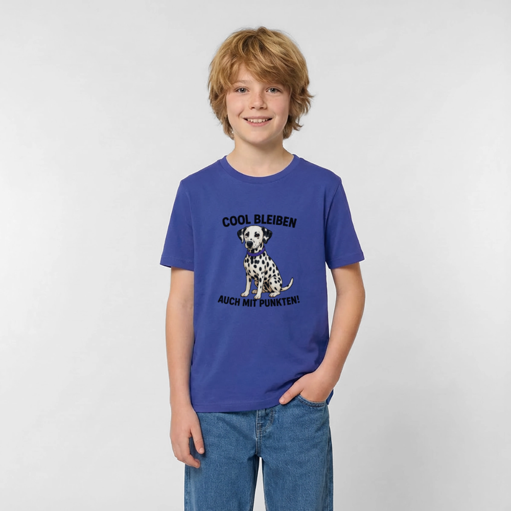 Davina's T-Shirt Cool bleiben auch mit Punkten - Royalblau