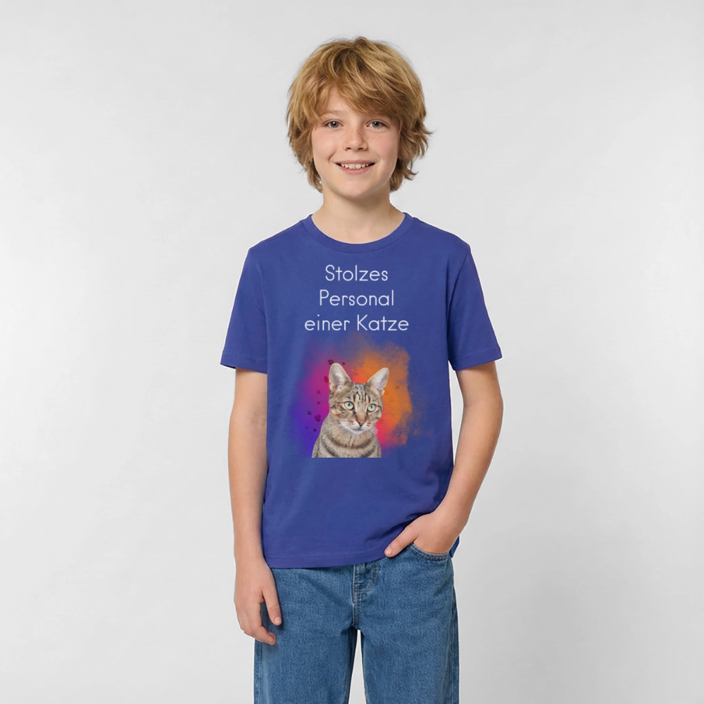 Pedro's T-Shirt Stolzes Personal einer Katze White Edition - LiNBW.