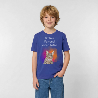 Pedro's T-Shirt Stolzes Personal einer Katze White Edition - LiNBW.