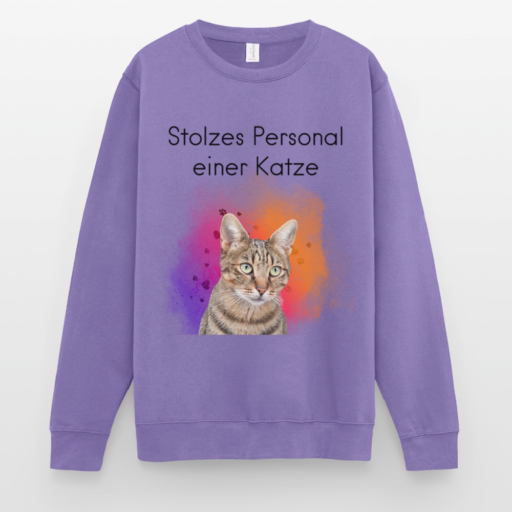Pedro's Classic Pullover Stolzes Personal einer Katze Black Edition - Lavendel