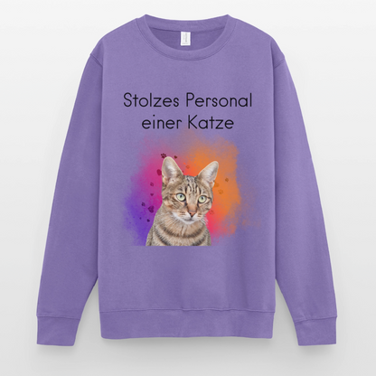 Pedro's Classic Pullover Stolzes Personal einer Katze Black Edition - Lavendel