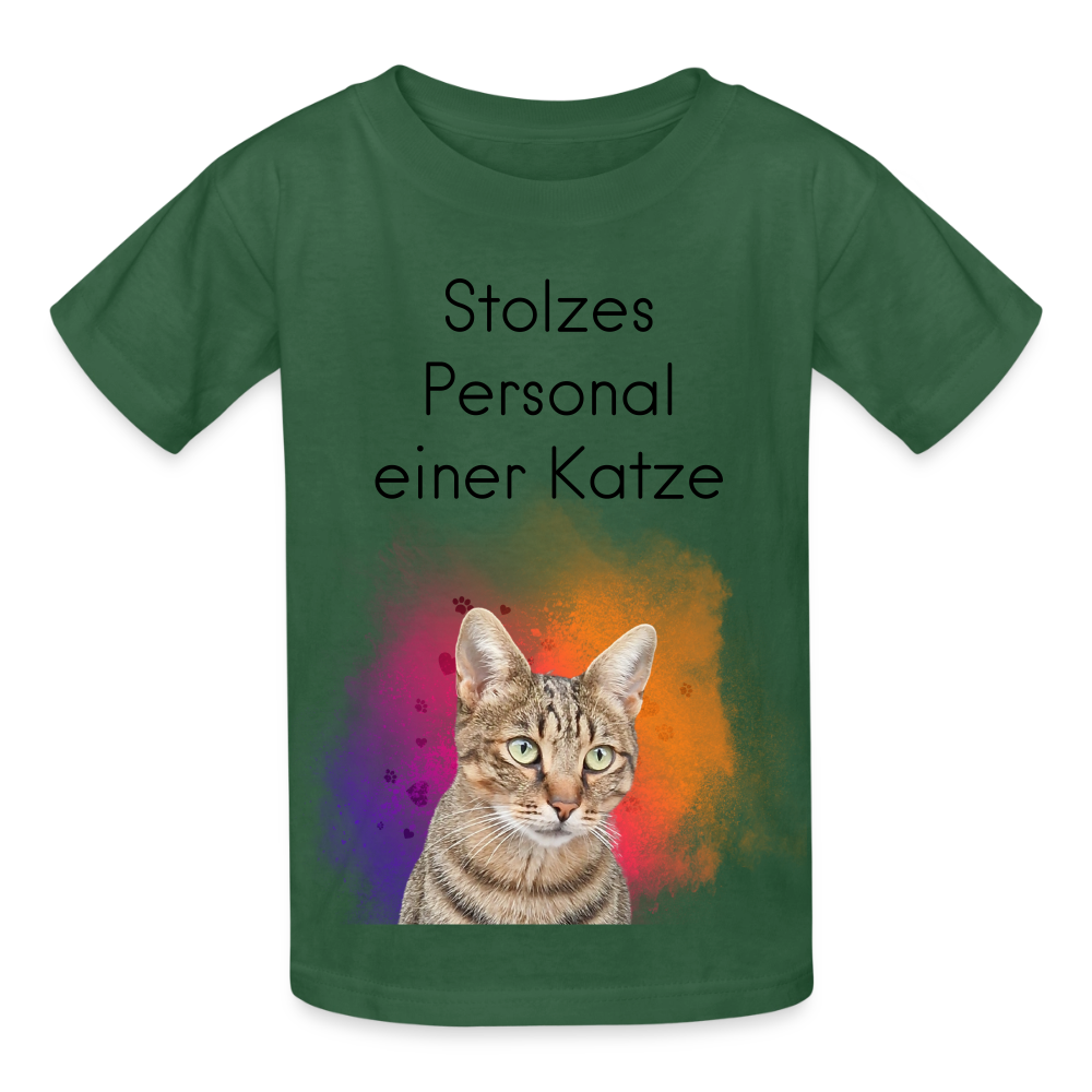 Pedro's T-Shirt Stolzes Personal einer Katze Black Edition - LiNBW.