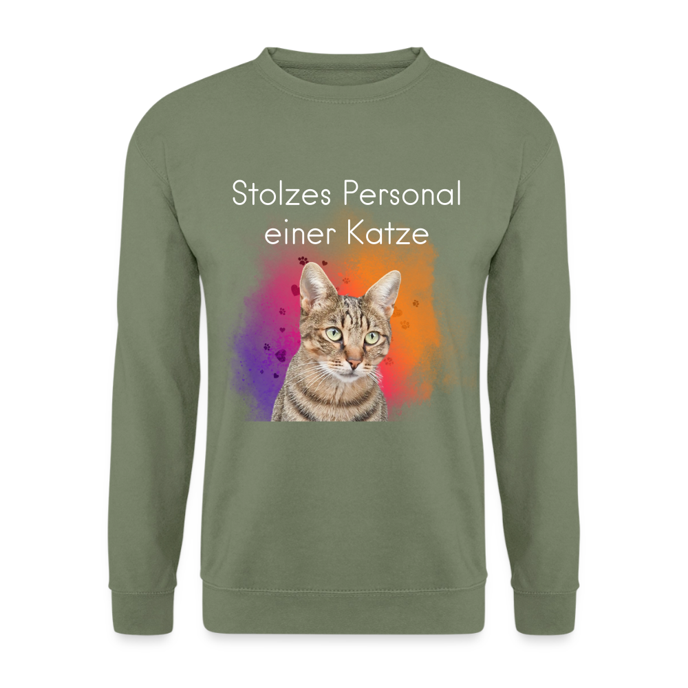 Pedro's Classic Pullover Stolzes Personal einer Katze White Edition - LiNBW.