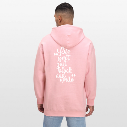 LiNBW. Crew Hoodie White Edition Life is not just black and white - Hellrosa