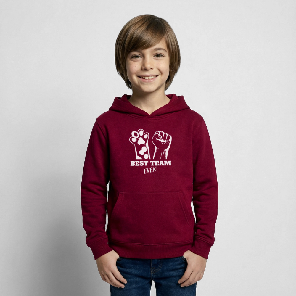 Best Team Ever  Hoodie White Edition - Bordeaux