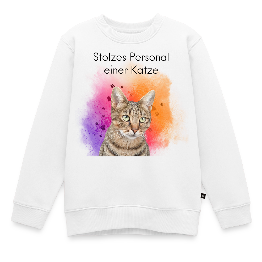 Pedro's Pullover Stolzes Personal einer Katze Black Edition - Weiß