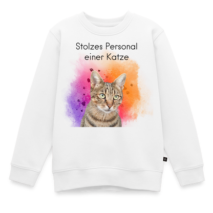 Pedro's Pullover Stolzes Personal einer Katze Black Edition - Weiß