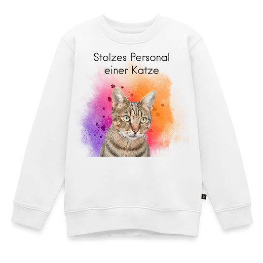 Pedro's Pullover Stolzes Personal einer Katze Black Edition - Weiß