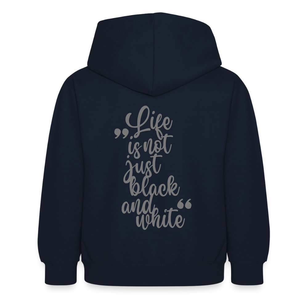 LiNBW. Crew Hoodie Life is not just black and white Edition Grey - LiNBW.