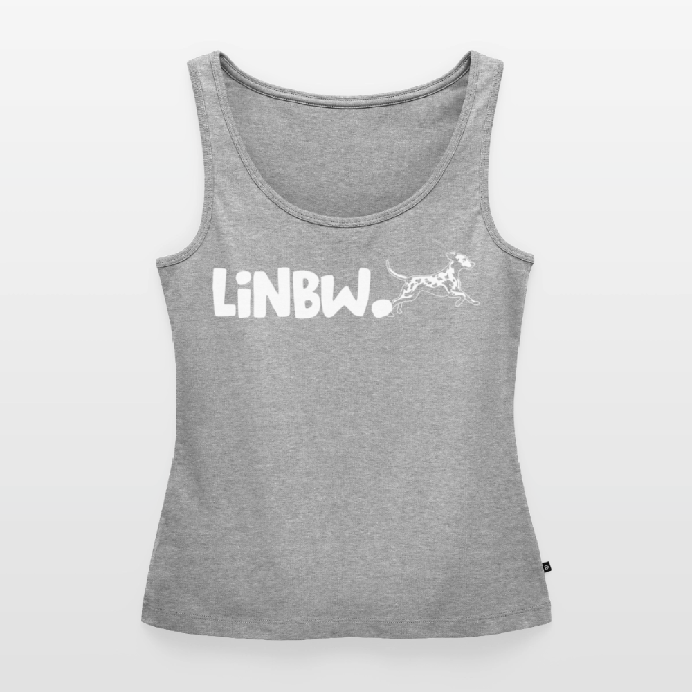 LiNBW. Tank Top Premium White Edition Life is not just black and white - Grau meliert