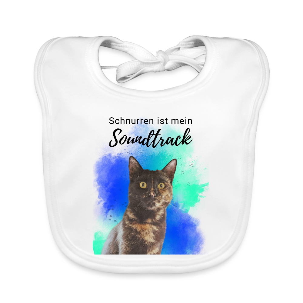 Nala´s Lätzchen Schnurren ist mein Soundtrack - Weiß