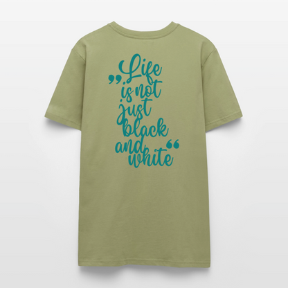 LiNBW. Unisex T-Shirt Premium Crew Blue Edition Life is not just black and white - LiNBW.