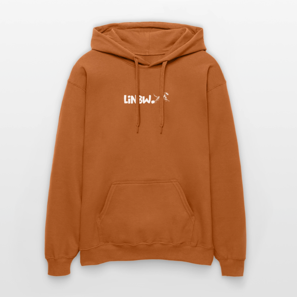 LiNBW. Crew Hoodie White Edition Life is not just black and white - Athletic Orange