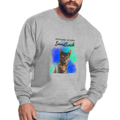 Nala's Classic Pullover Schnurren ist mein Soundtrack Black Edition - Weißgrau meliert