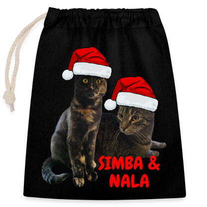 Nala´s und Simba´s Baumwollbeutel Weihnachtsedition - Schwarz