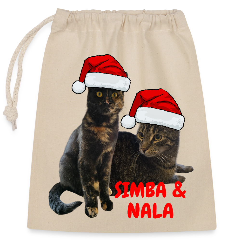Nala´s und Simba´s Baumwollbeutel Weihnachtsedition - Natur
