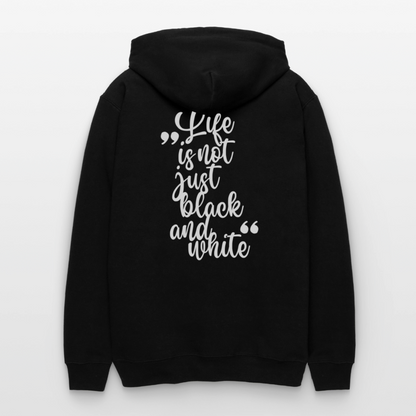 LiNBW. Crew Hoodie White Edition Life is not just black and white - Schwarz