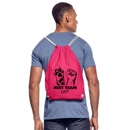 Best Team Ever Turnbeutel Black Edition - Fuchsia