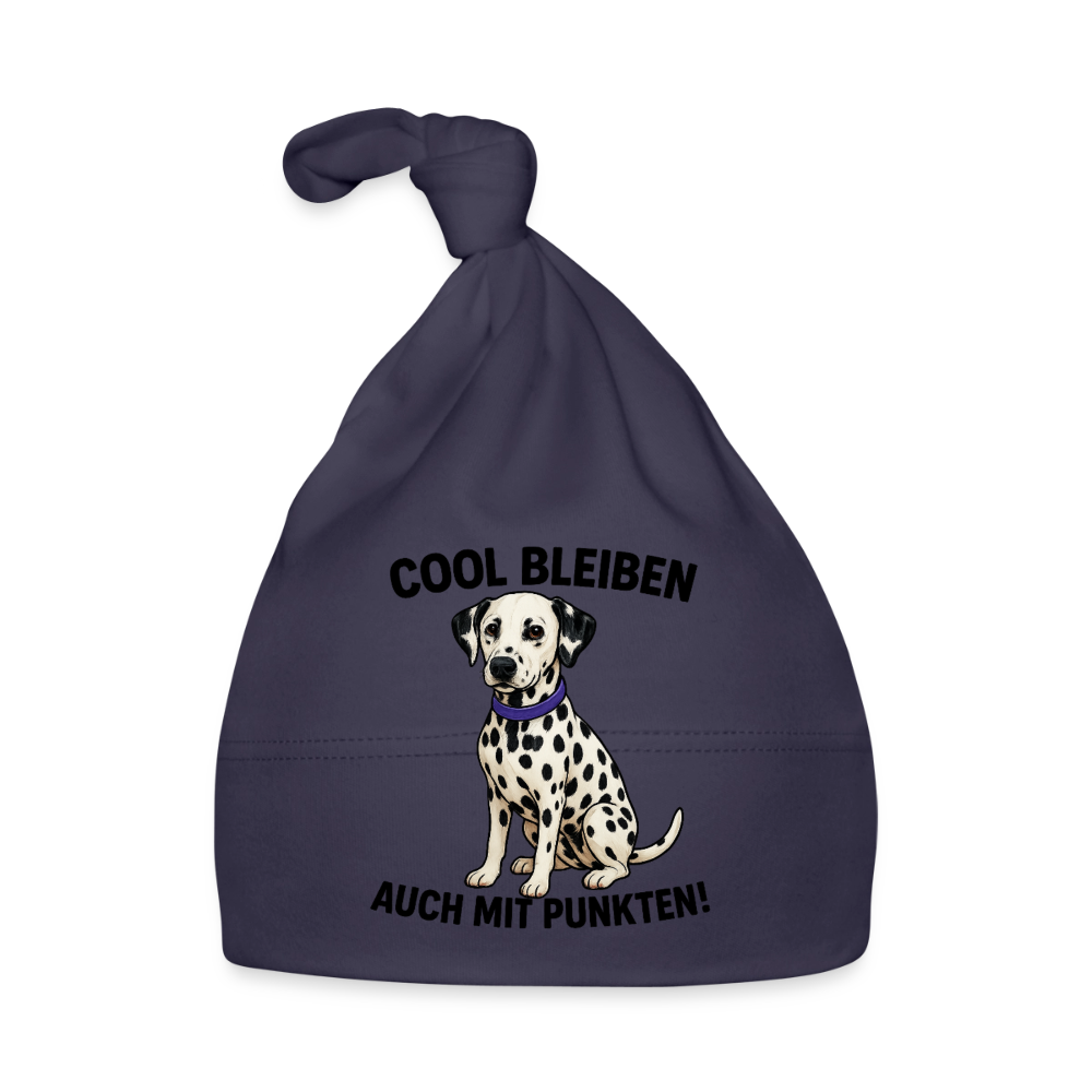 Davina´s Baby Mütze Cool bleiben auch mit Punkten - Navy