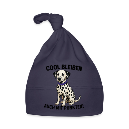 Davina´s Baby Mütze Cool bleiben auch mit Punkten - Navy