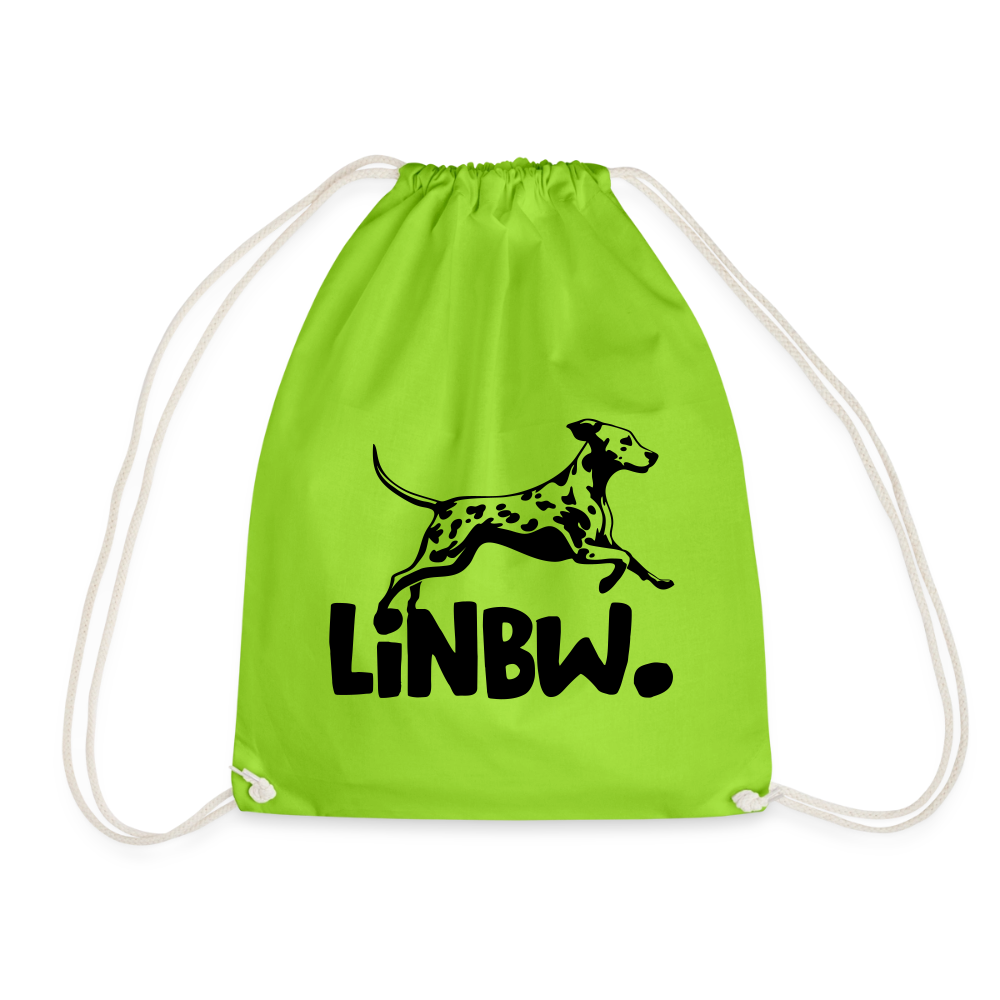 LiNBW. Turnbeutel Black Edition - Neongrün