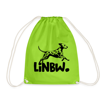 LiNBW. Turnbeutel Black Edition - Neongrün