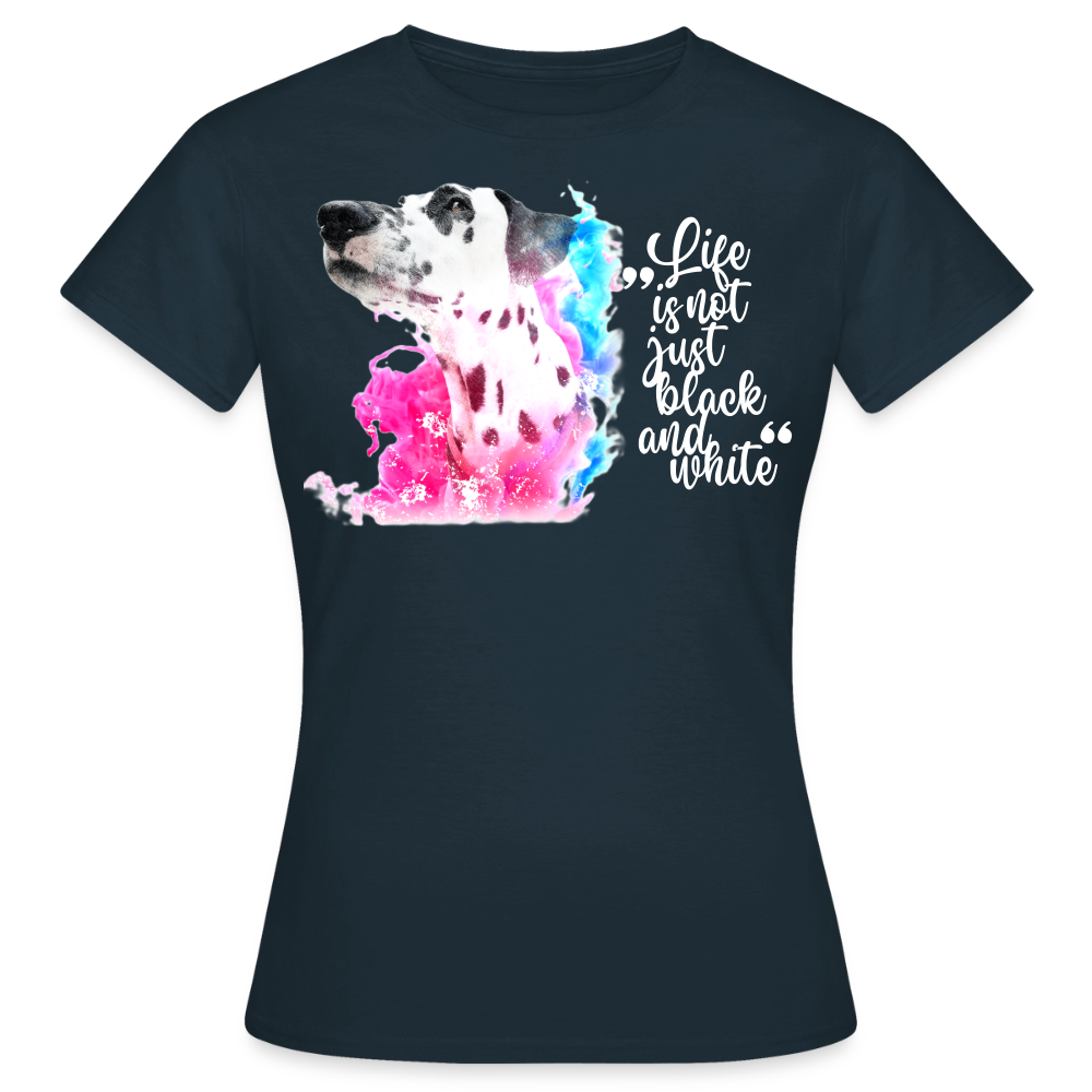 Boa's T-Shirt Splash White Edition Life is not just black and white - Navy