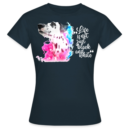 Boa's T-Shirt Splash White Edition Life is not just black and white - Navy