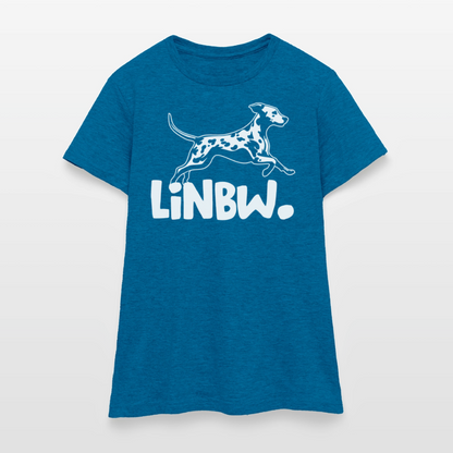 LiNBW. T-Shirt White Edition - Antikblaues Saphir meliert