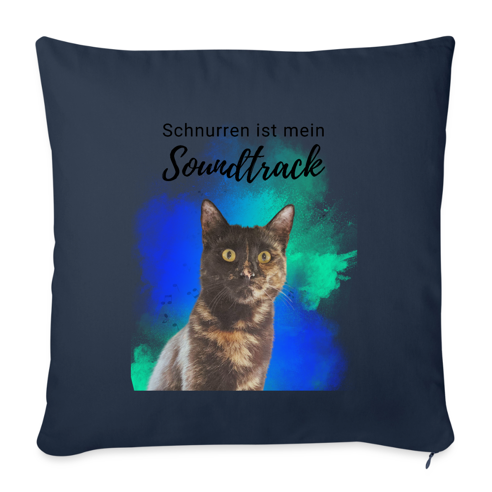 Nala´s Kissen Schnurren ist mein Soundtrack Black Edition - Navy