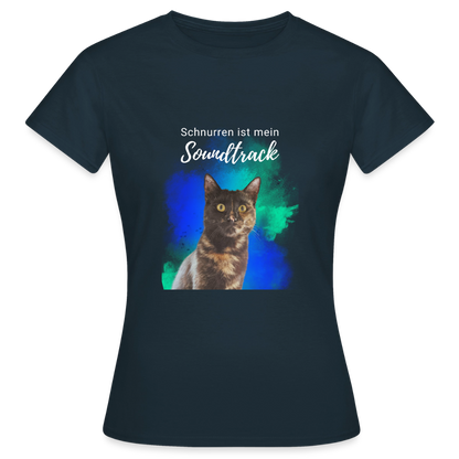 Nala's T-Shirt Schnurren ist mein Soundtrack White Edition - Navy