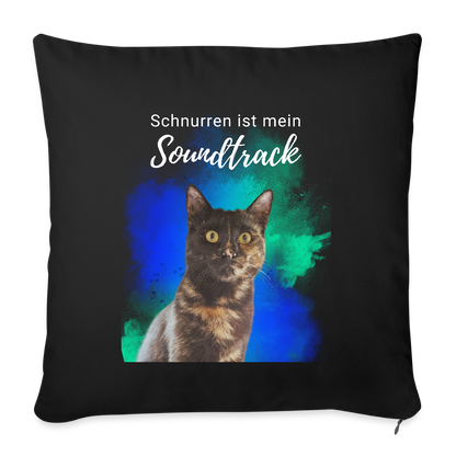 Nala´s Kissen Schnurren ist mein Soundtrack White Edition - Schwarz