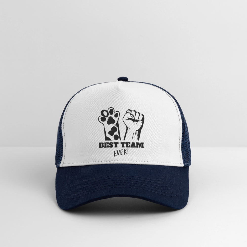 Best Team Ever Trucker Cap - Weiß/Navy