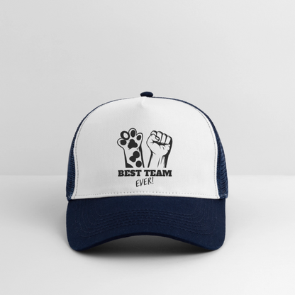 Best Team Ever Trucker Cap - Weiß/Navy