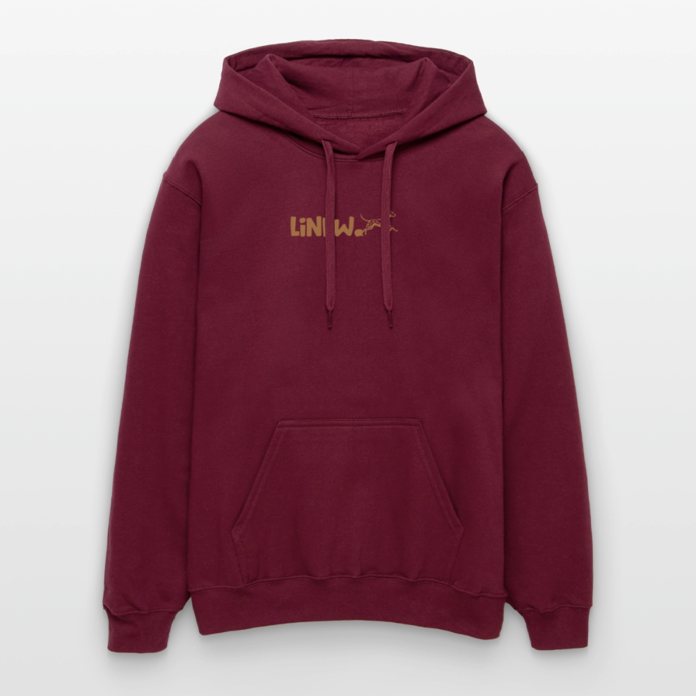 LiNBW. Crew Hoodie Brown Edition Life is not just black and white - Maroon